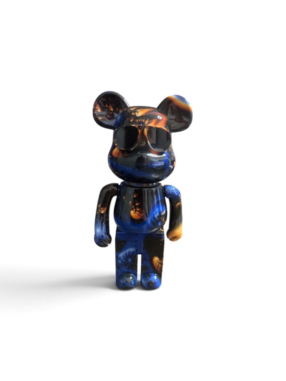 Bear Shaped Portable Wireless Speaker blu and gold